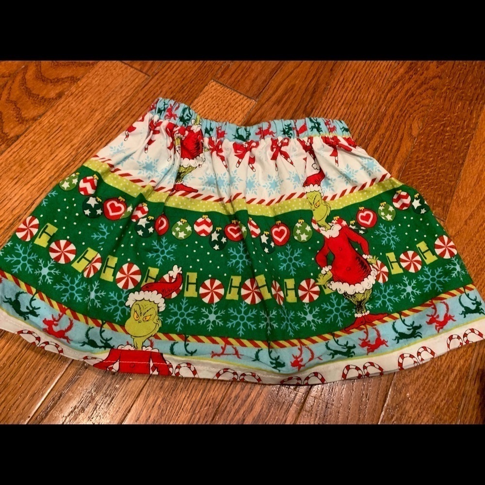 See Much Cooler Grinch Skirt 2T